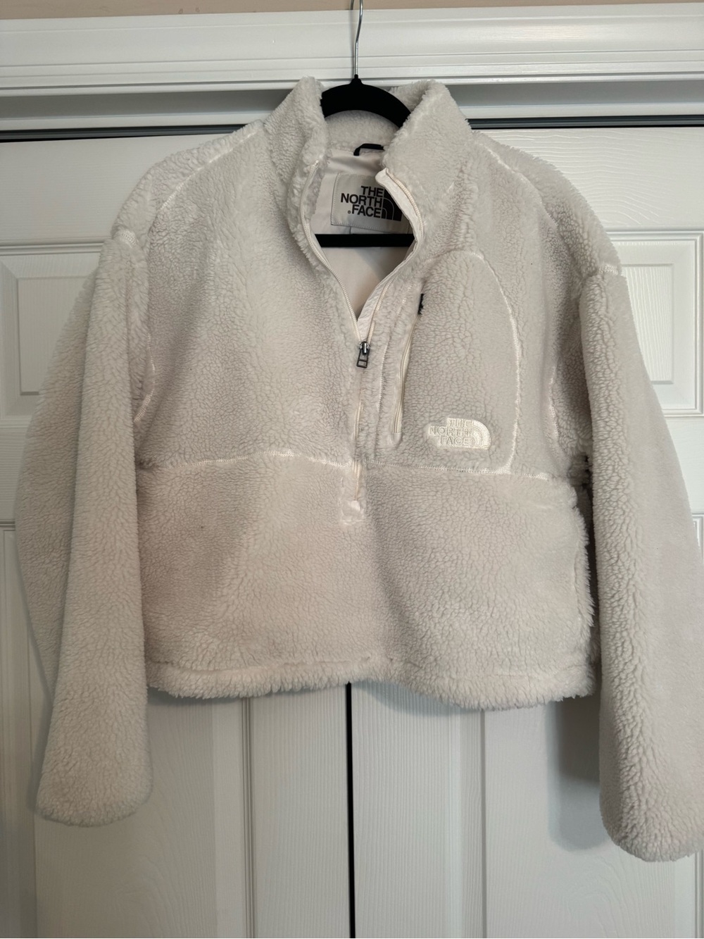 The North Face womens Ivory Fleece Half-Zip Jacket